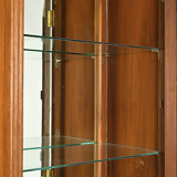 Antique teak showcase with mirror
