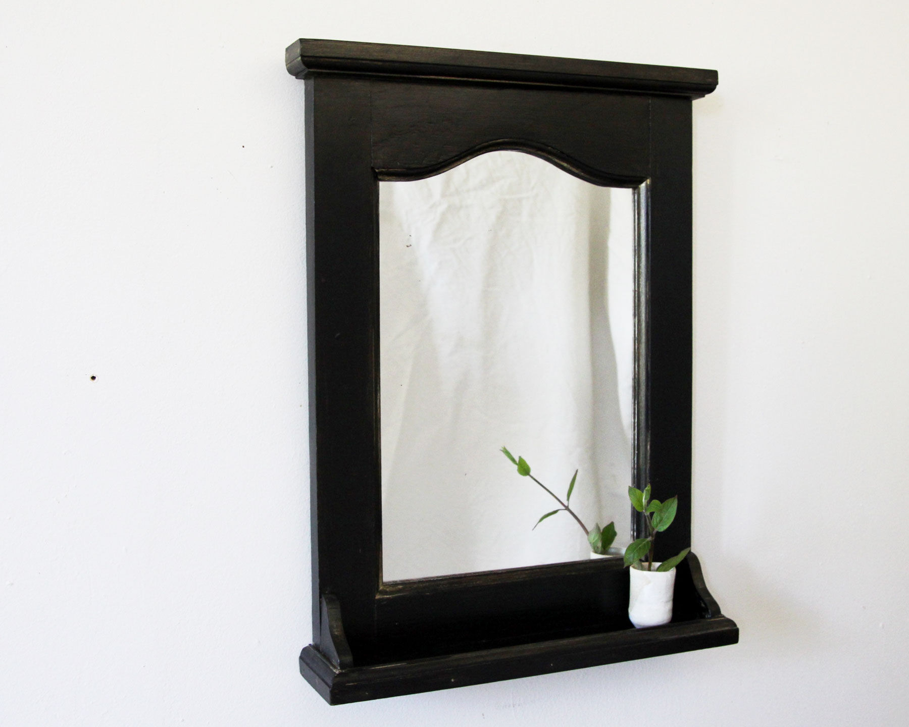 Old-air patinated black mirror 54x38cm