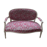 2/3-seat bench covered with Manuel Canovas fabric