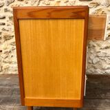 Vintage blond wood chest of drawers, circa 60s
