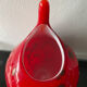 Vase Murano vintage rouge avec paillettes d or