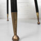 Set of 4 italian dining chairs with brass feet, 1950s