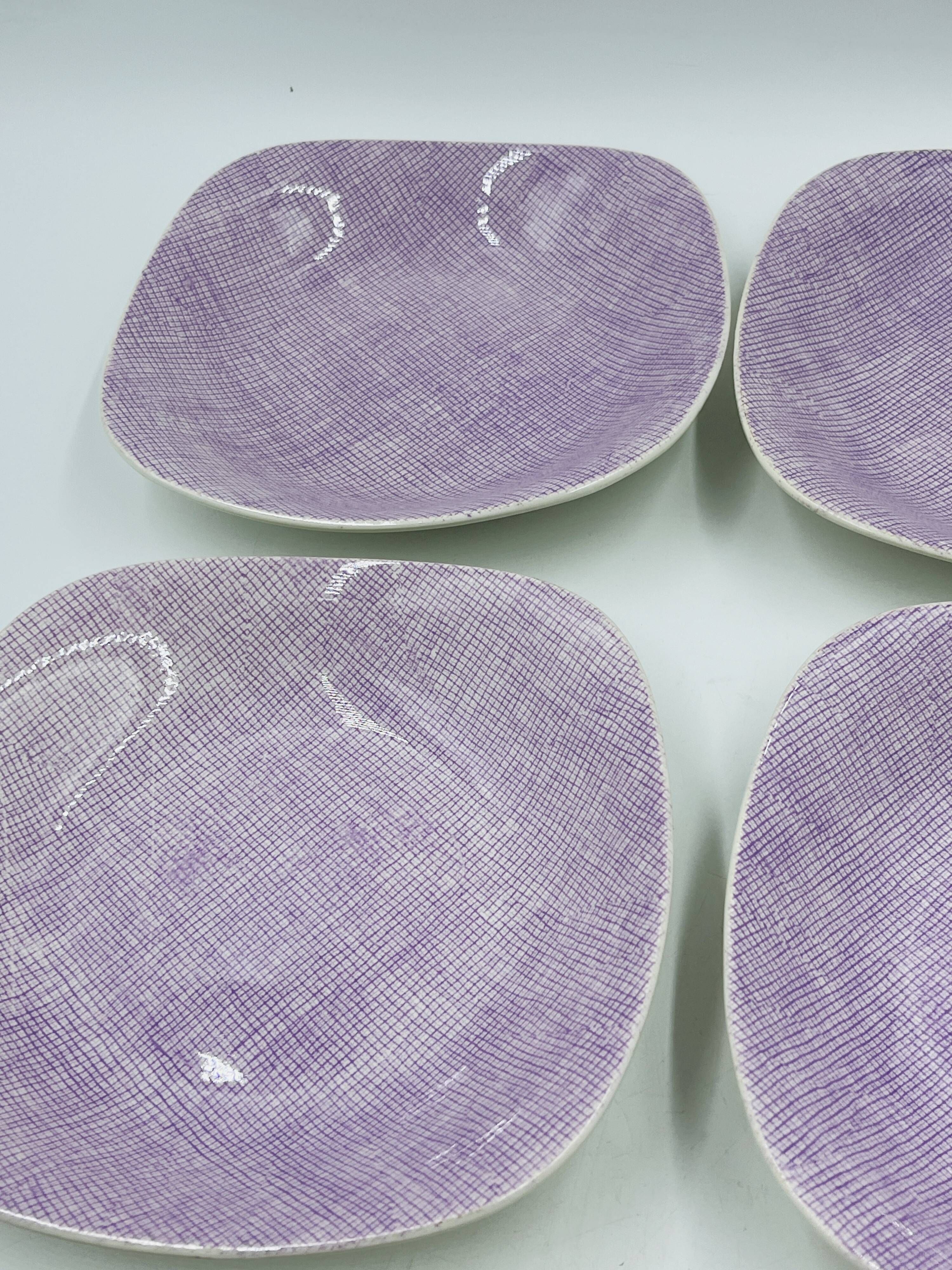 Set of 6 Boch La Louvière deep plates Model Seduction 1962 – Vintage