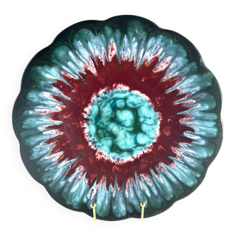 Longwy Tourmaline Platter, France, vintage 1960s, XL