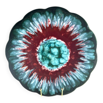 Longwy Tourmaline Platter, France, vintage 1960s, XL