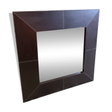 Miroir cuir marron