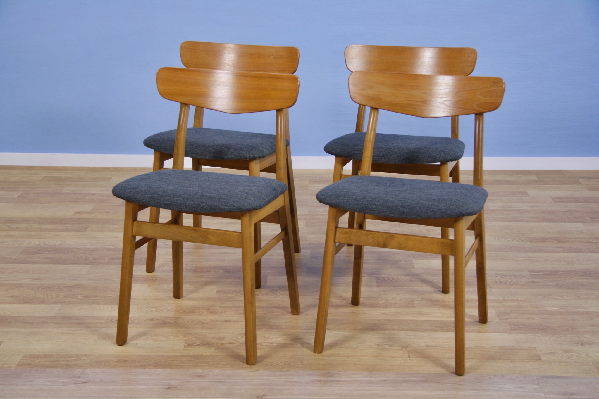 Ensemble de 4 chaises de salle à manger danoises en teck par Farstrup Møbler, années 1960