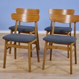 Set of 4 Danish dining chairs in teak by Farstrup Møbler, 1960s