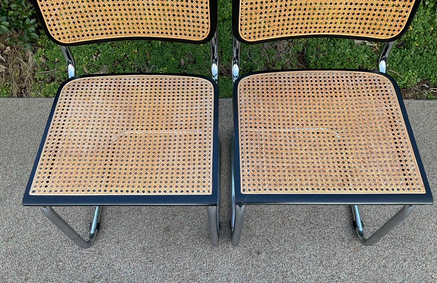 Pair of Marcel Breuer Cesca B32 chairs