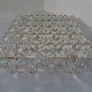 Large Gold-Plated & Crystal Glass Flush Mount from Kinkeldey, Germany, 1970s