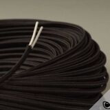 Bronze lamp, 2M fabric cable, sewn lampshade.