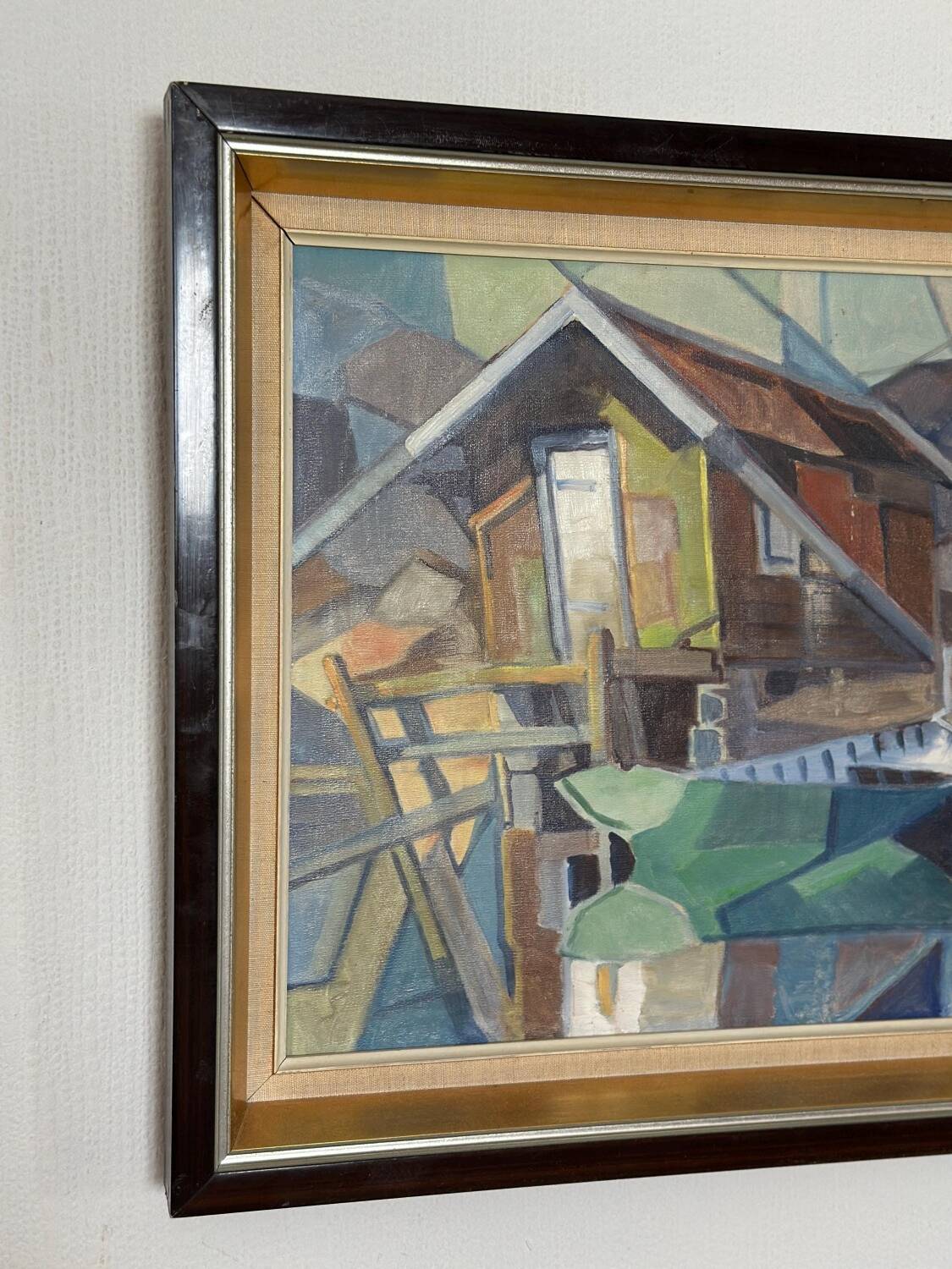 Swedish Oil on Canvas – “Lakeside Hut” by EVERT GRYNNING