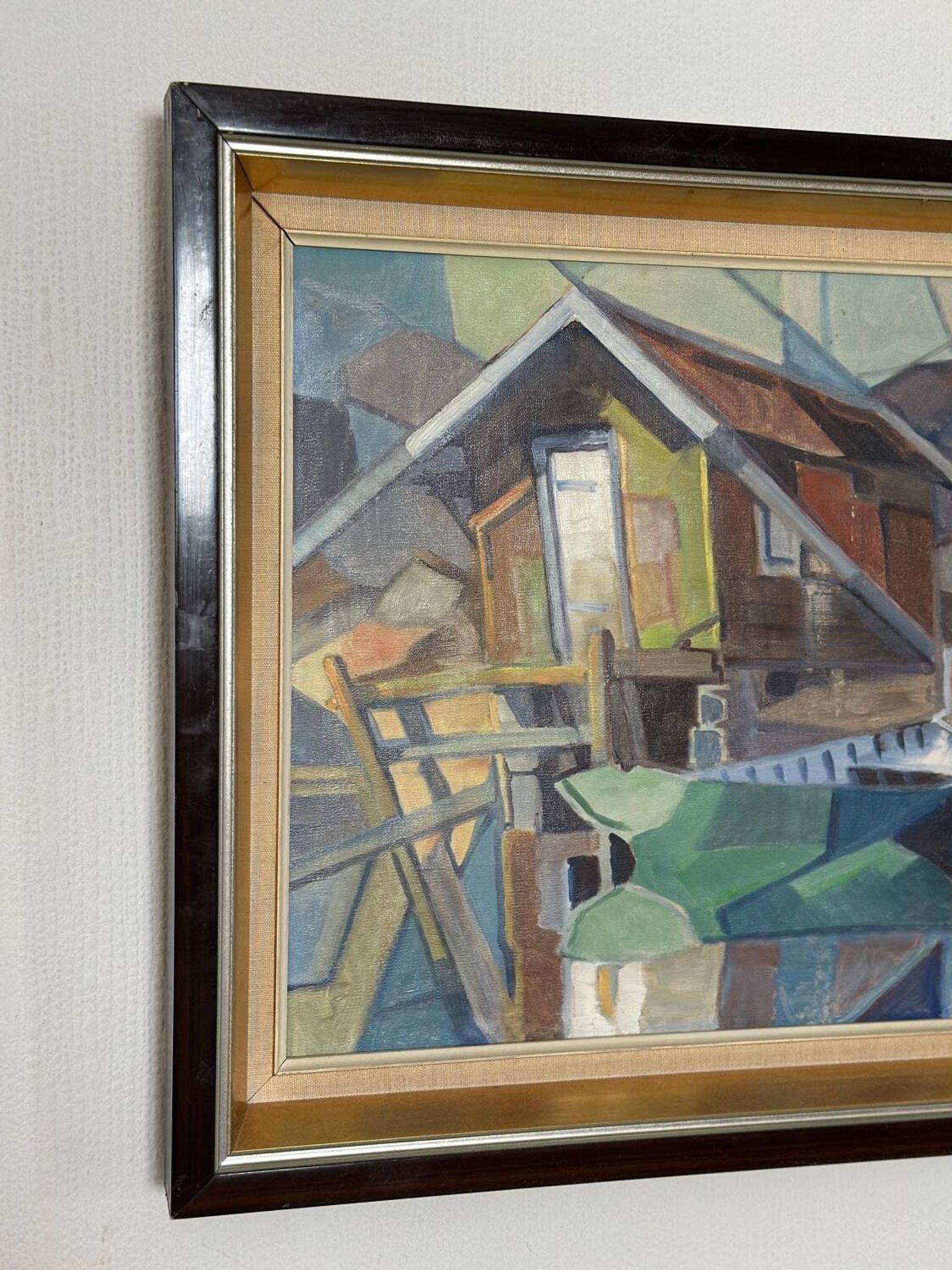 Swedish Oil on Canvas – “Lakeside Hut” by EVERT GRYNNING