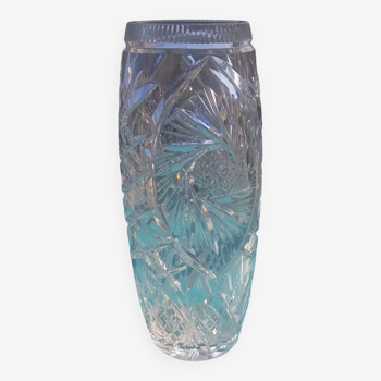 Vase vintage en cristal ciselé 1920