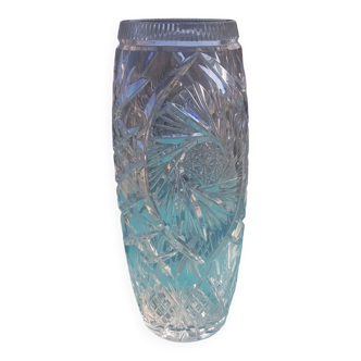 Vintage chiseled crystal vase 1920