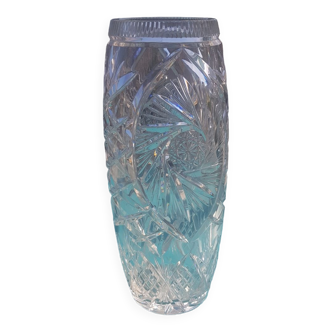 Vase vintage en cristal ciselé 1920