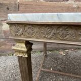 Louis xvi empire style coffee table in gilded bronze 1950
