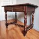 Antique farmhouse table in solid oak – rustic Louis XIII desk