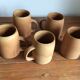 5 stoneware mugs