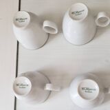 Guy degrenne - 4 cups and 4 porcelain saucers