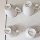 Guy degrenne - 4 cups and 4 porcelain saucers