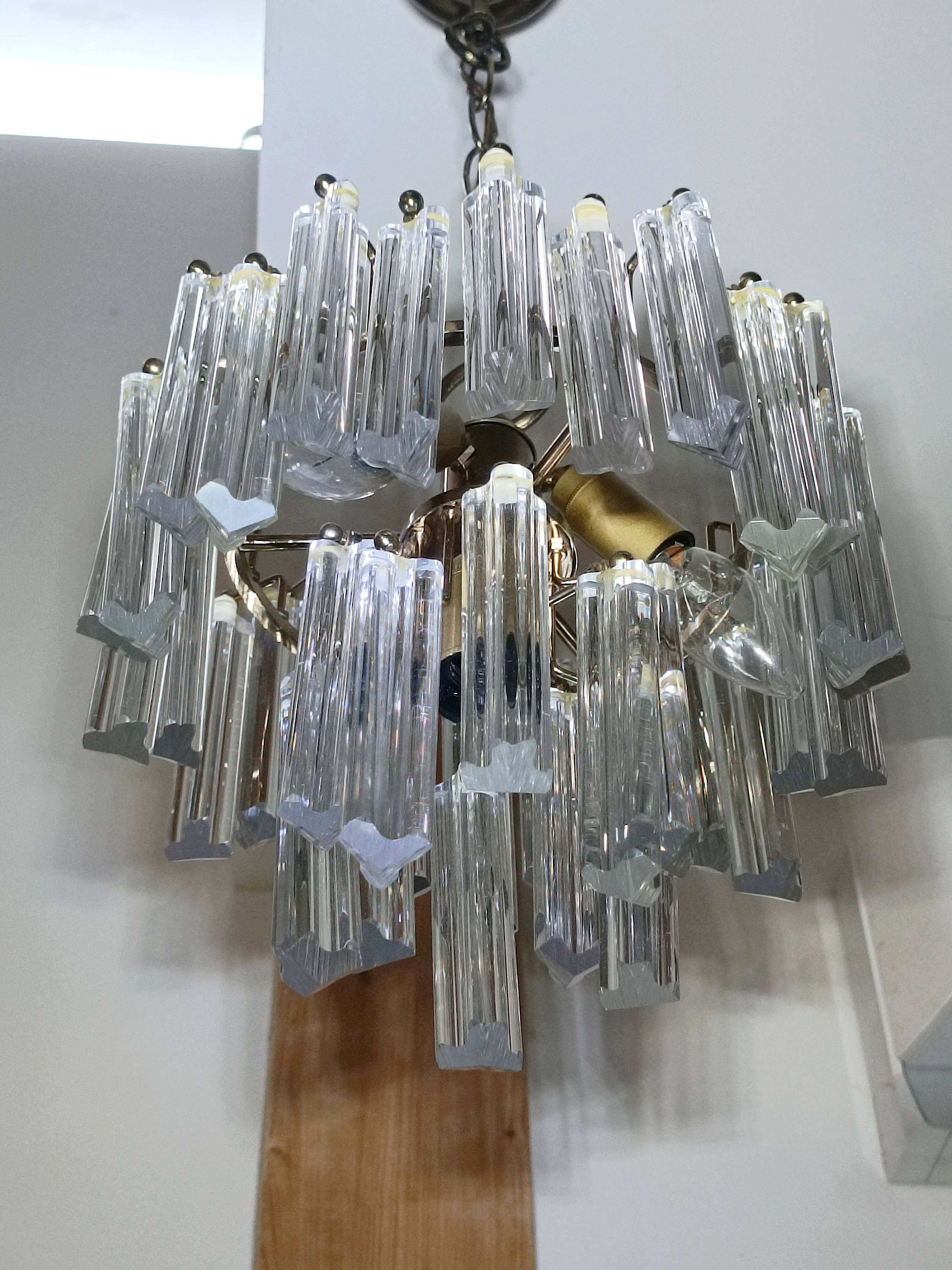 Lustre Verre De Murano Par Venini 1960s