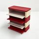 White and red cabinet model “4964” by Olaf Von Bohr for Kartell, 1970