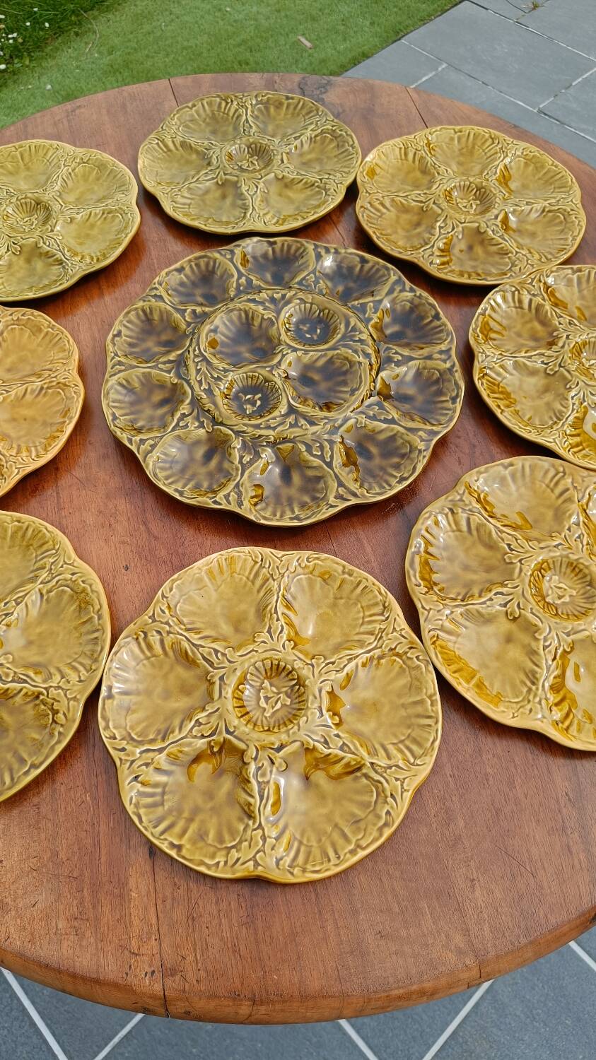 Vintage oyster service Gien – ceramic