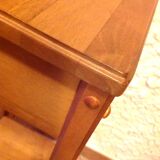 Square plant holder in light wood / 70s-80s