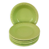 6 antique dinner plates and serving dish Ceramiche, Italy