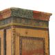 Antique Rustic Farmhouse Folk Art Painted Bridal Cabinet 1822