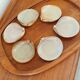6 enamelled sandstone cups