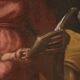 Antique Italian painting from the 17th century, Holy Family
