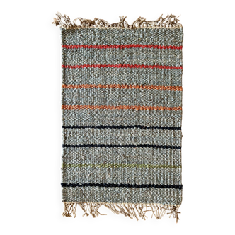 small hemp rug; 60x90cm; stripes