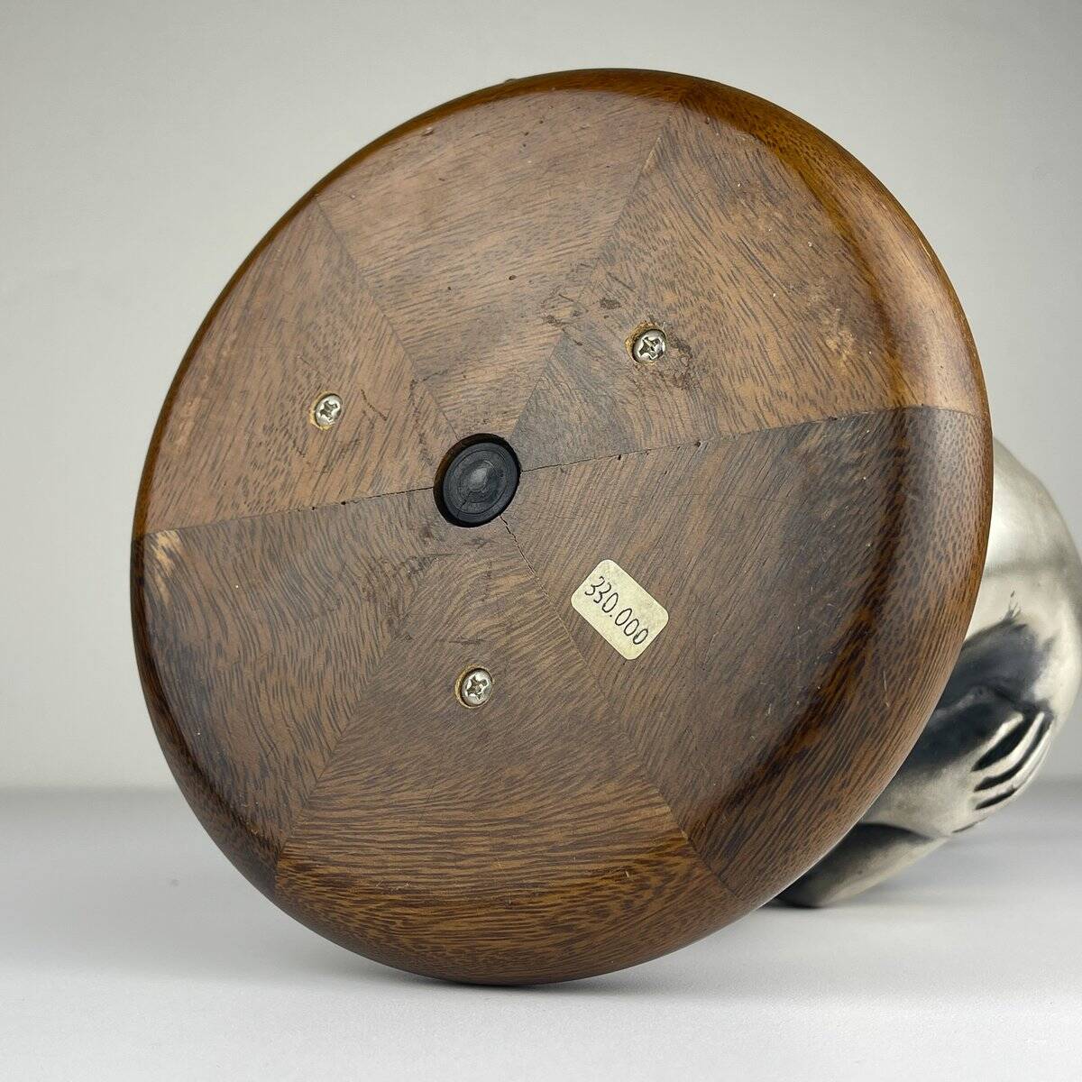 Vintage silver table lamp man and woman by Ottaviani, Italy, 1970s.