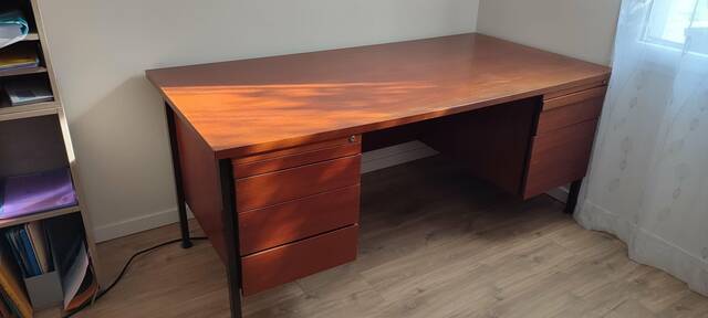 Large rectangular executive desk, model from ORDO (France)