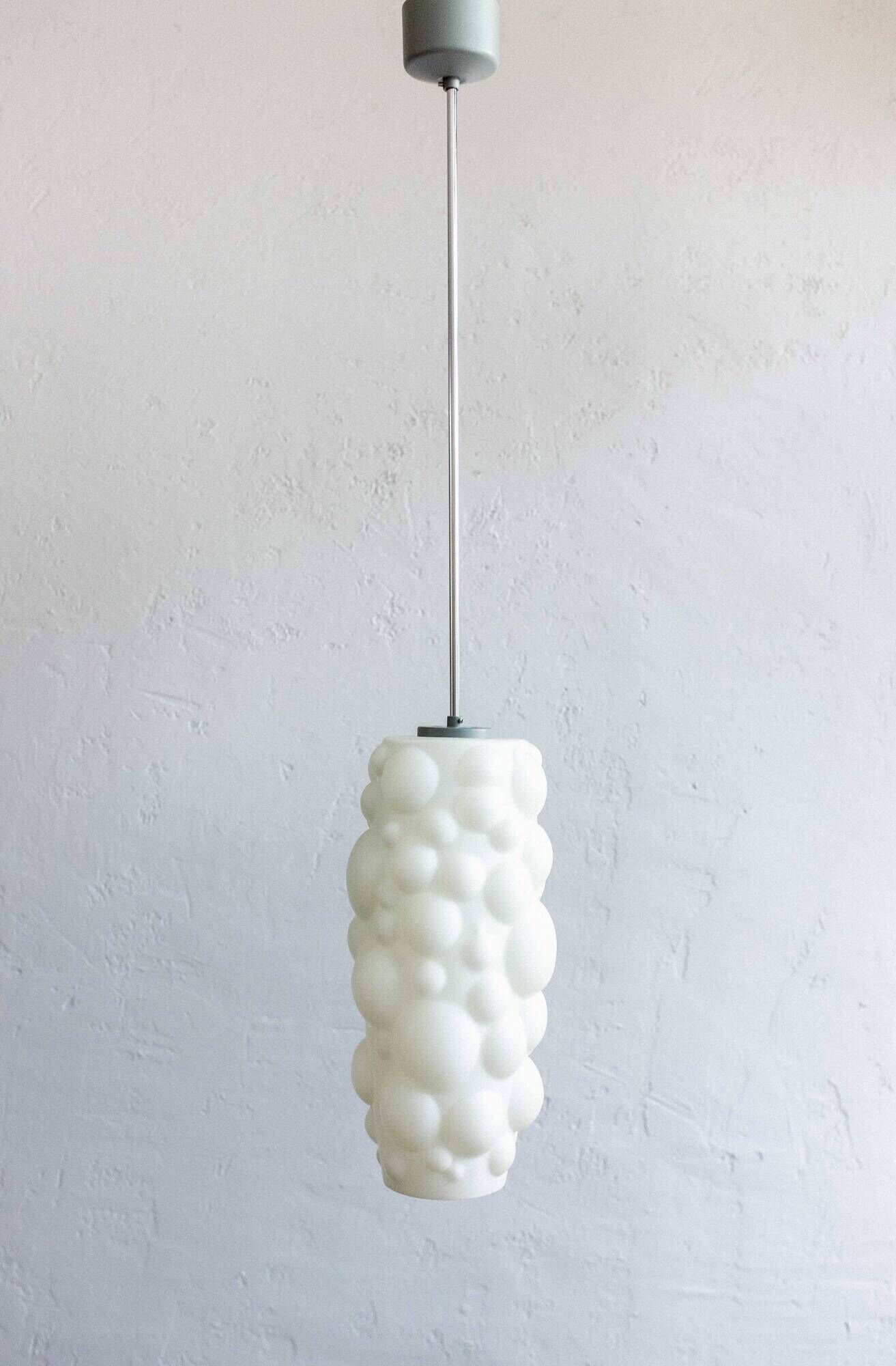 Vintage Czech Hanging Lamp by Osvětlovací Sklo, 1970s