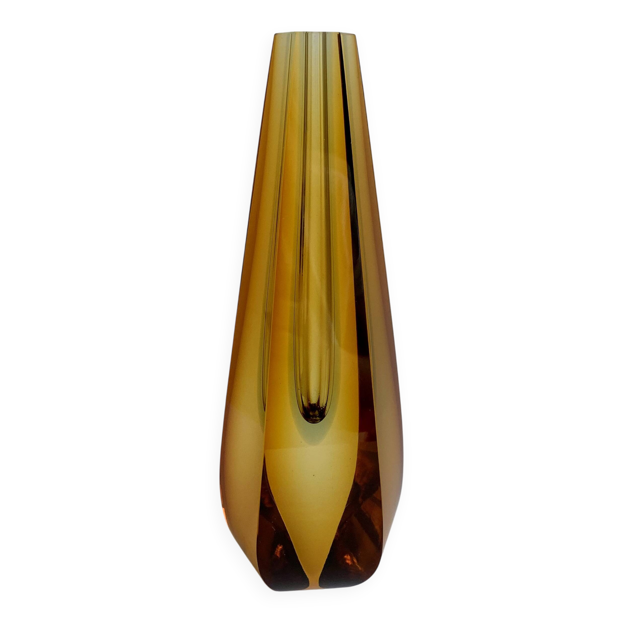 Glass Vase by P.Hlava for Exbor Czech, 1960s