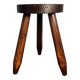 Tabouret bois rond tripode