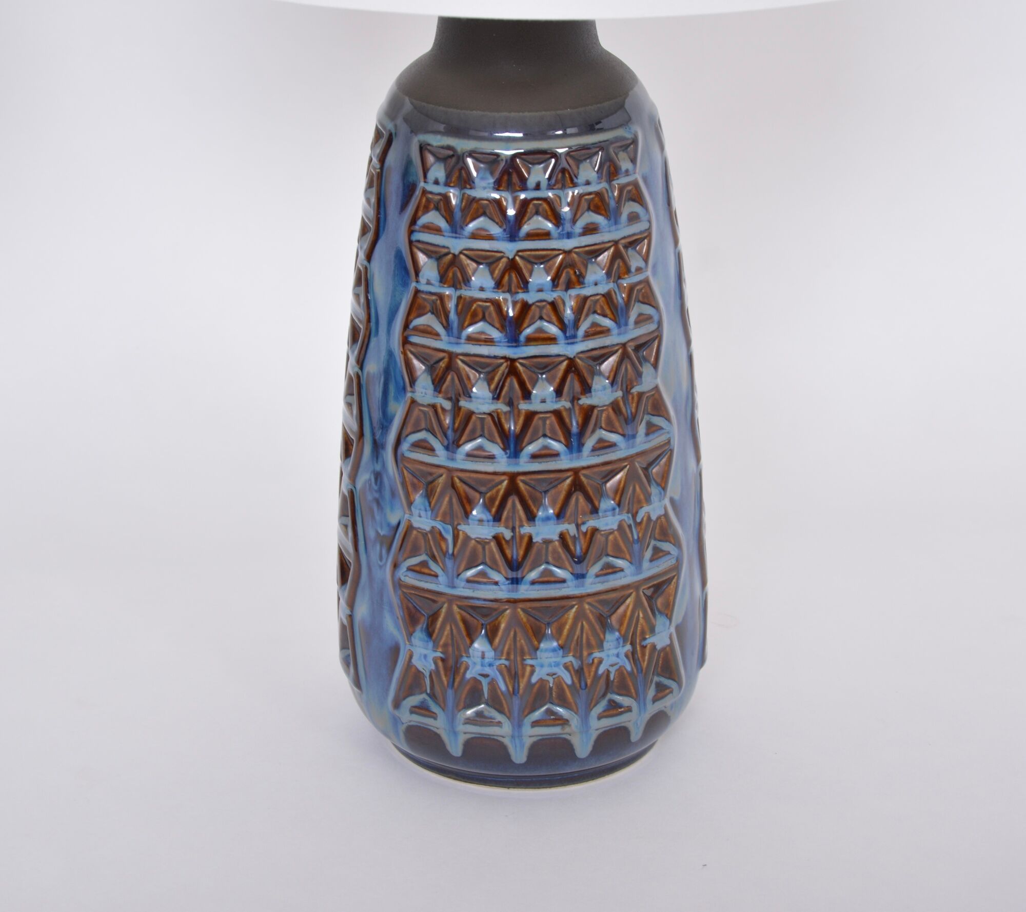 Pair of Tall Blue Mid-Century Modern Table Lamps model 3340 by Einar Johansen for Soholm