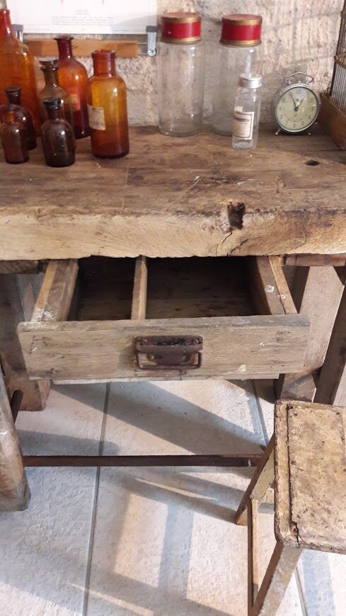 Établi de menuisier ancien