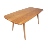 Vintage English Ercol plank dining table