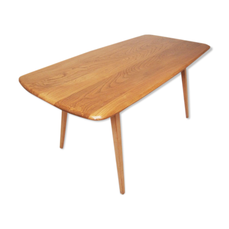 Vintage English Ercol plank dining table