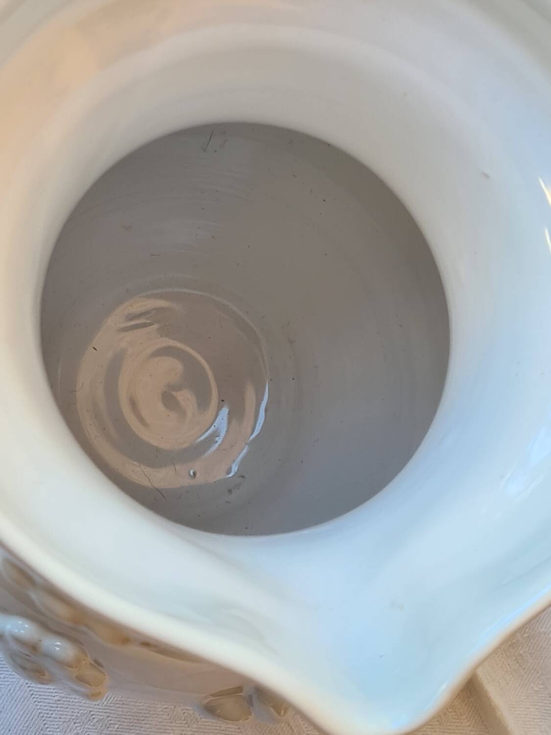 Émile Tessier white ceramic pitcher