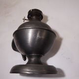 Vintage pewter oil lamp