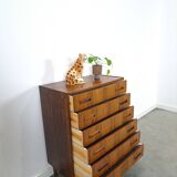 Mid-Century Deens Westergaards, Silkeborg palissander ladekast 6 lades