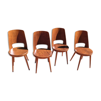 Chaises baumann mondor vintage années 60 set de 4