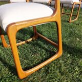 Set of 4 Baumann sled chairs with restored seats
