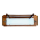 Art Deco wooden hat rack wall shelf with mirror