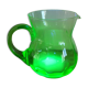Pichet ou broc à eau en verre ouraline couleur vert ancien